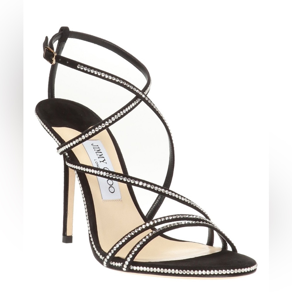 EUC JIMMY CHOO DUDETTE STILETTO SANDALS 38 $1,050 - Picture 4 of 16